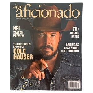 Cigar Aficionado Magazine October 2024 Cole Hauser Yellowstone NFL Preview Golf